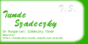 tunde szadeczky business card